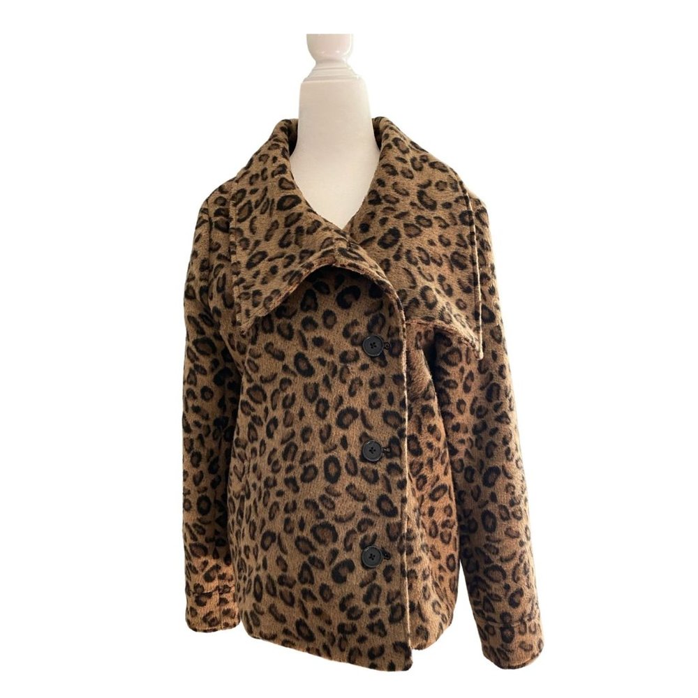 Jack. Leopard Animal Print Double Breasted Jacket